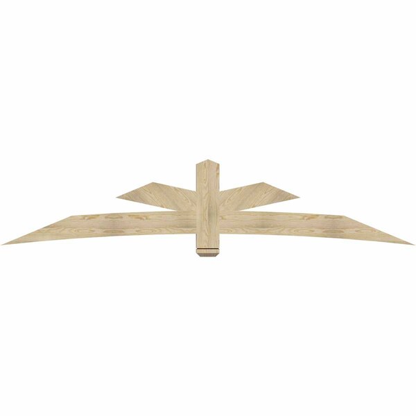 Ekena Millwork Alberta Rough Sawn Timber Gable Bracket, Douglas Fir, 108"W x 22"H x 4"D x 6"F, 5/12 Pitch GBW108X22X0406ALB00RDF - main
